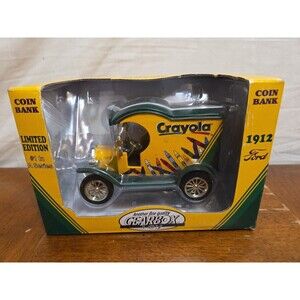 Crayola 1912 Ford Delivery Car Coin Bank Die Cast #1 Gearbox Collector's Series